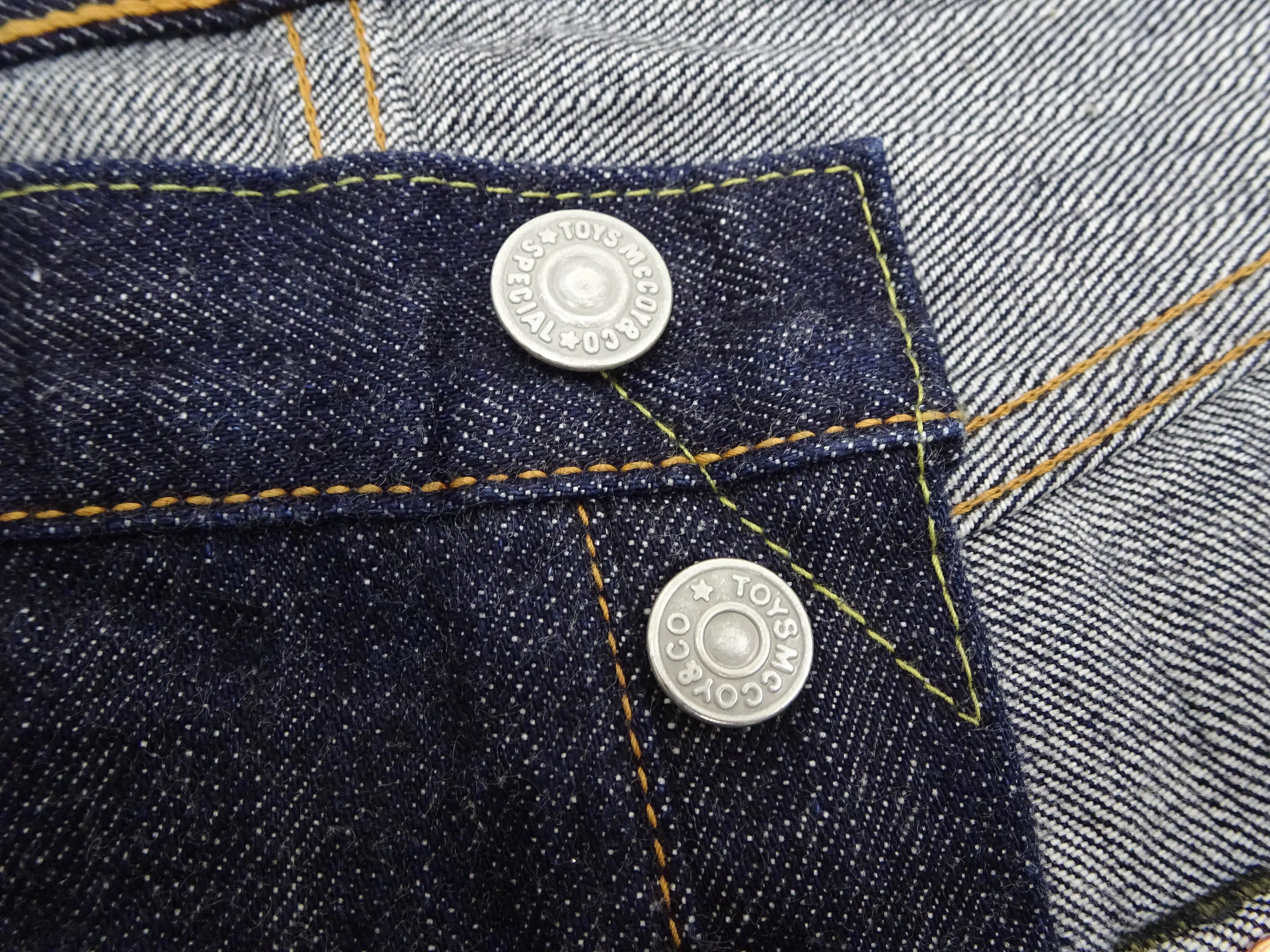 TOYS McCOY Jeans TMP2304 Men's Classic Relaxed Straight Fit One-Washed 13.5 oz. Deep Indigo Denim Pants Lot 675XX