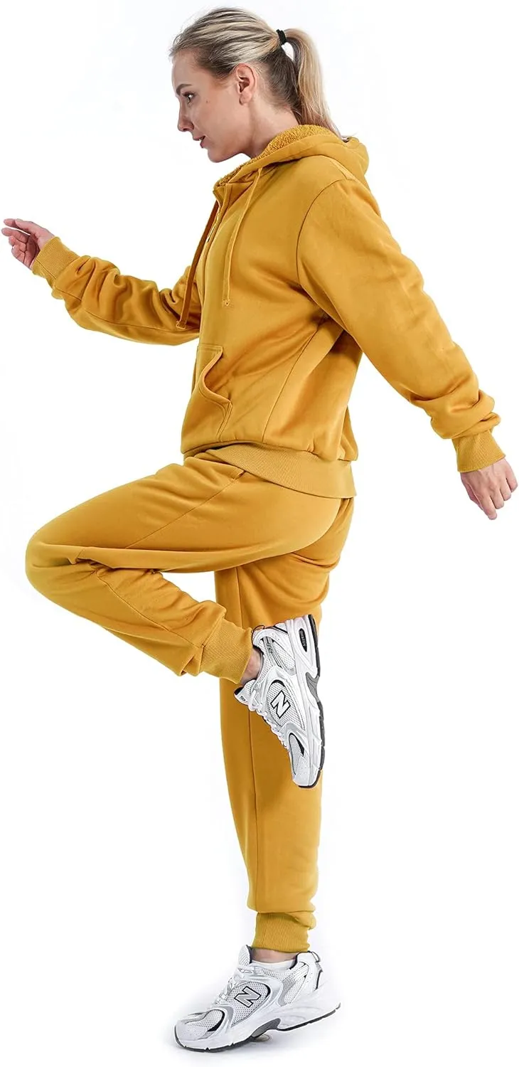 Track Suits for Women Set Sherpa lined Casual 2 Piece Outfits Sweatsuit