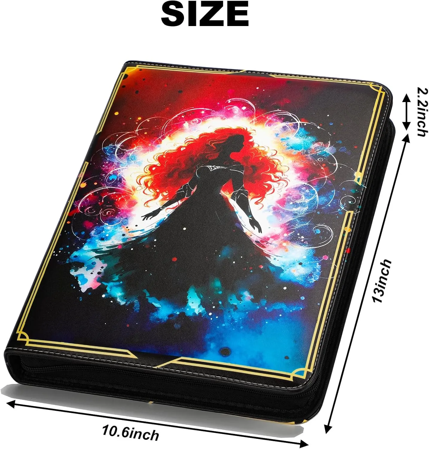 Trading Binder Compatible with Lorcana Cards 990 Pockets Collectible Card Holder for MTG other TCG Trading Cards with 55 Sleeves (LOR-Meri)
