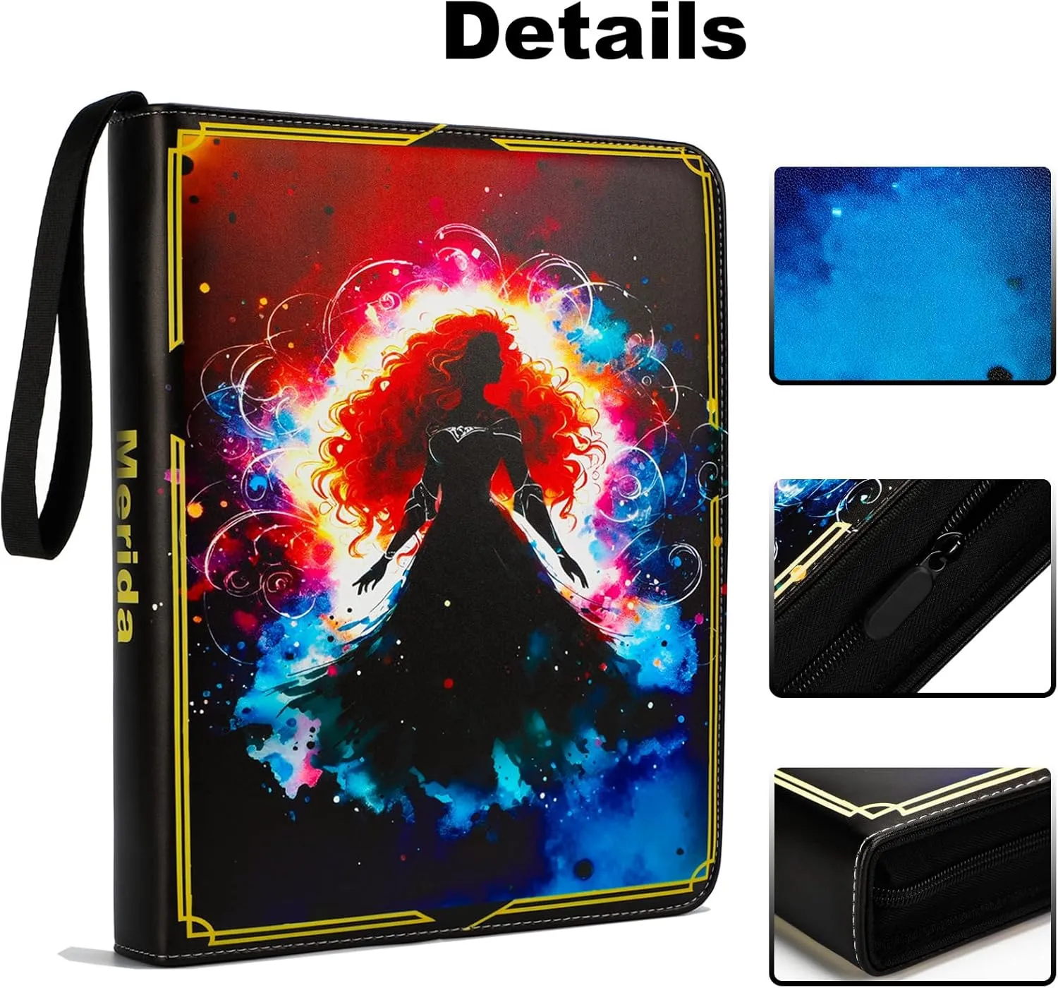 Trading Binder Compatible with Lorcana Cards 990 Pockets Collectible Card Holder for MTG other TCG Trading Cards with 55 Sleeves (LOR-Meri)
