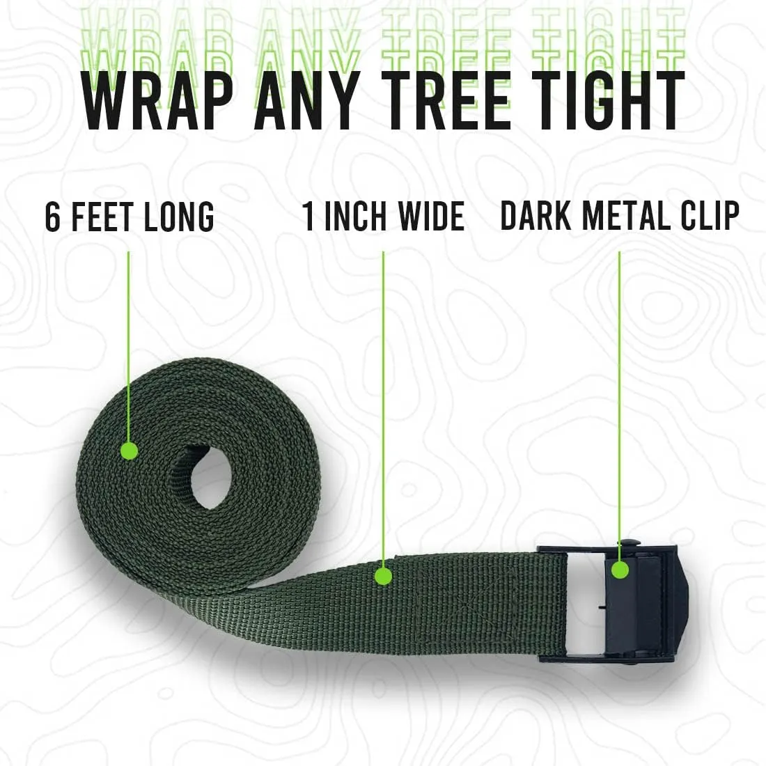 Trail Cam Straps, Upperosey Game Camera Strap with Long-Lasting Alloy Buckle, Wildlife Trial Camera Accessories w/Durable Nylon Fiber, Deer Camera Tree Belts, 25mm Width * 6 ft. Long (4 Packs)