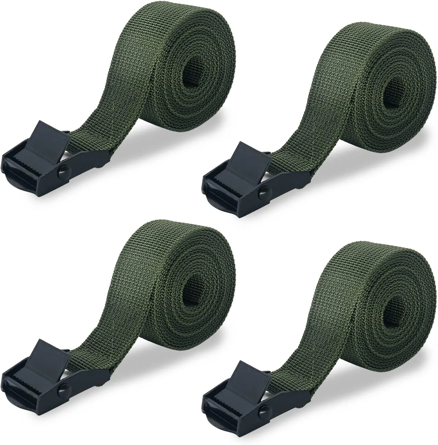 Trail Cam Straps, Upperosey Game Camera Strap with Long-Lasting Alloy Buckle, Wildlife Trial Camera Accessories w/Durable Nylon Fiber, Deer Camera Tree Belts, 25mm Width * 6 ft. Long (4 Packs)