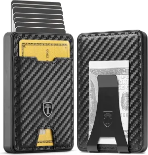 TRAVANDO Swype Slim Wallet for Men Metal RFID Blocking Mens Wallet Card Case