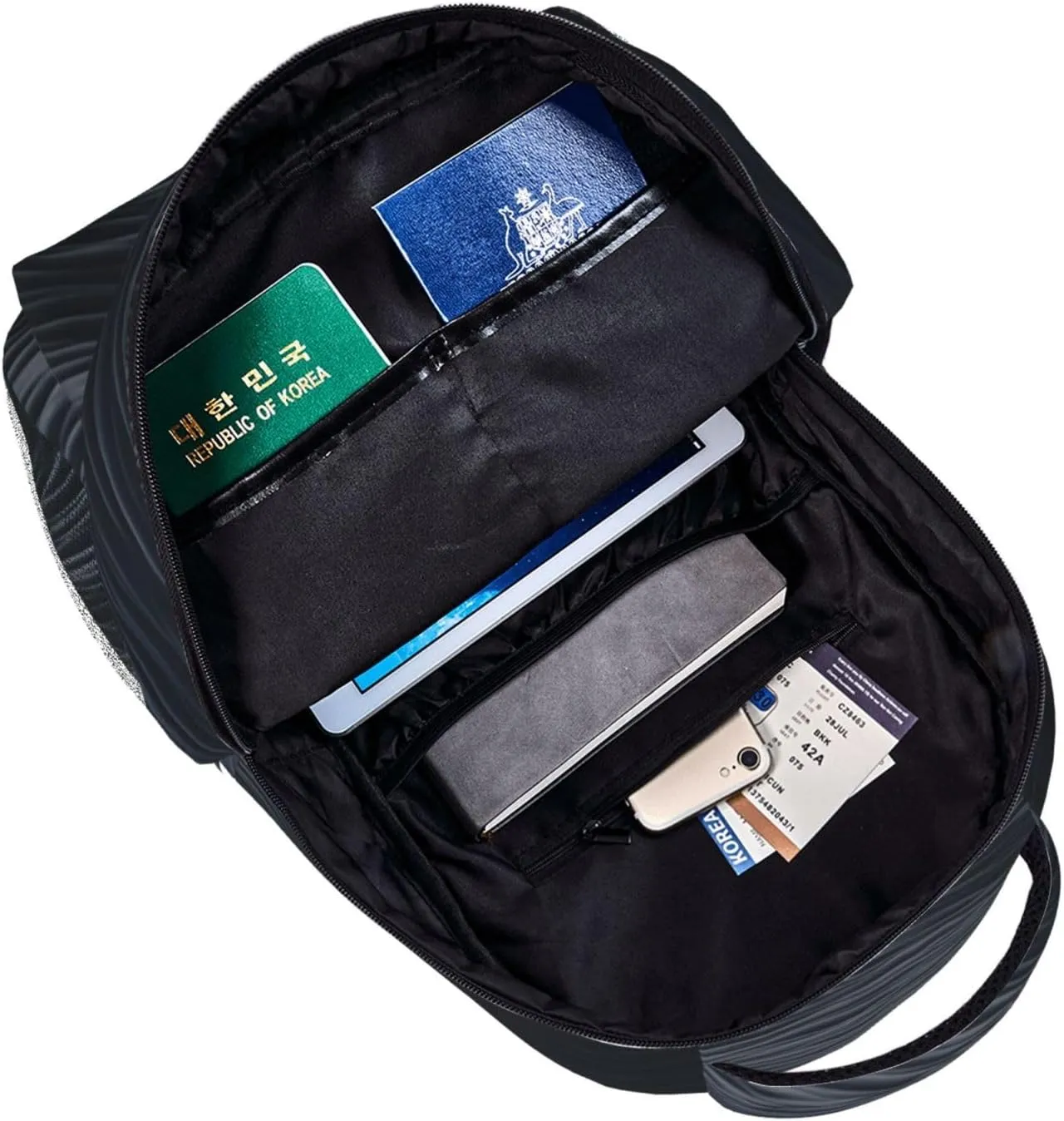 Travel Backpack for Women Carry on Backpack Deep black waves Lightweight Laptop Backpack for Men