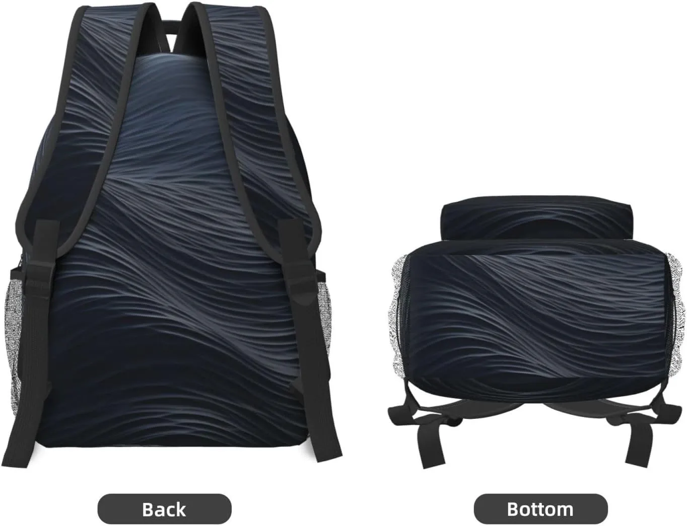 Travel Backpack for Women Carry on Backpack Deep black waves Lightweight Laptop Backpack for Men