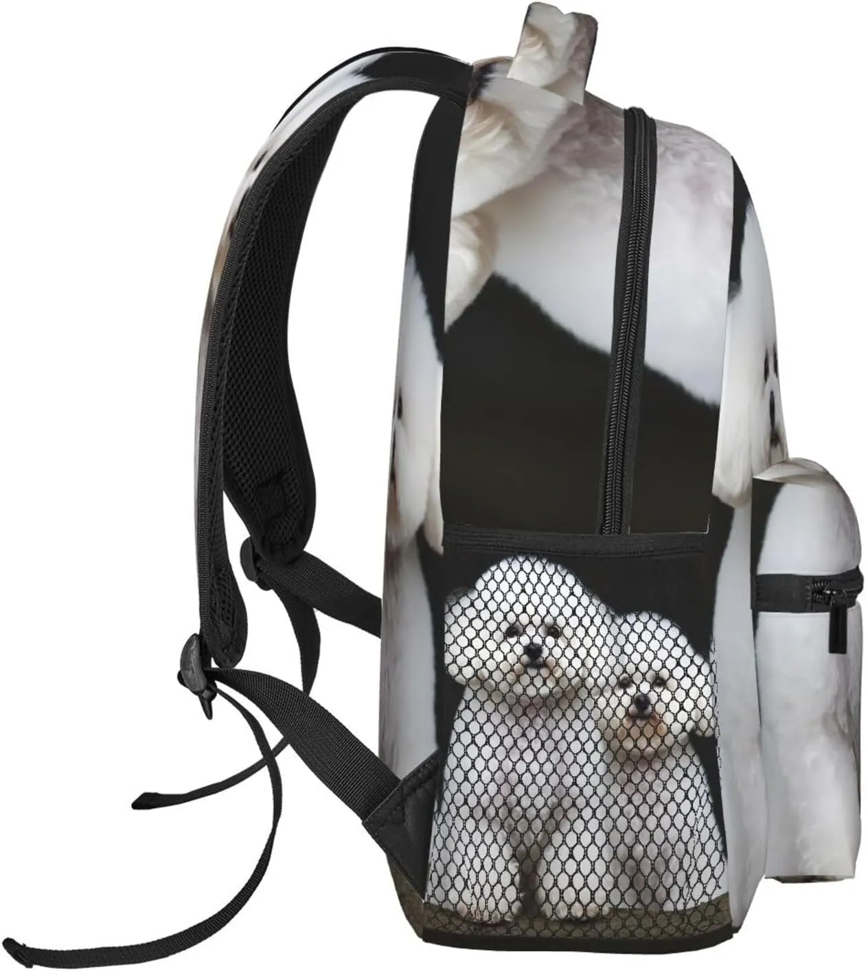 Travel Backpack for Women Men Casual Carry On Back Pack Bichon Frise 15.6inch Laptop Backpack