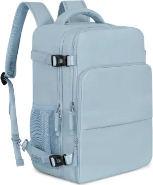 Travel Backpack for Women Men,Travel Laptop Backpack w/USB Charging Port, Waterproof Travel Backpack Carry On Flight Approved,Weekender Business Hiking Bag,Laptop Backpack 15.6 inch