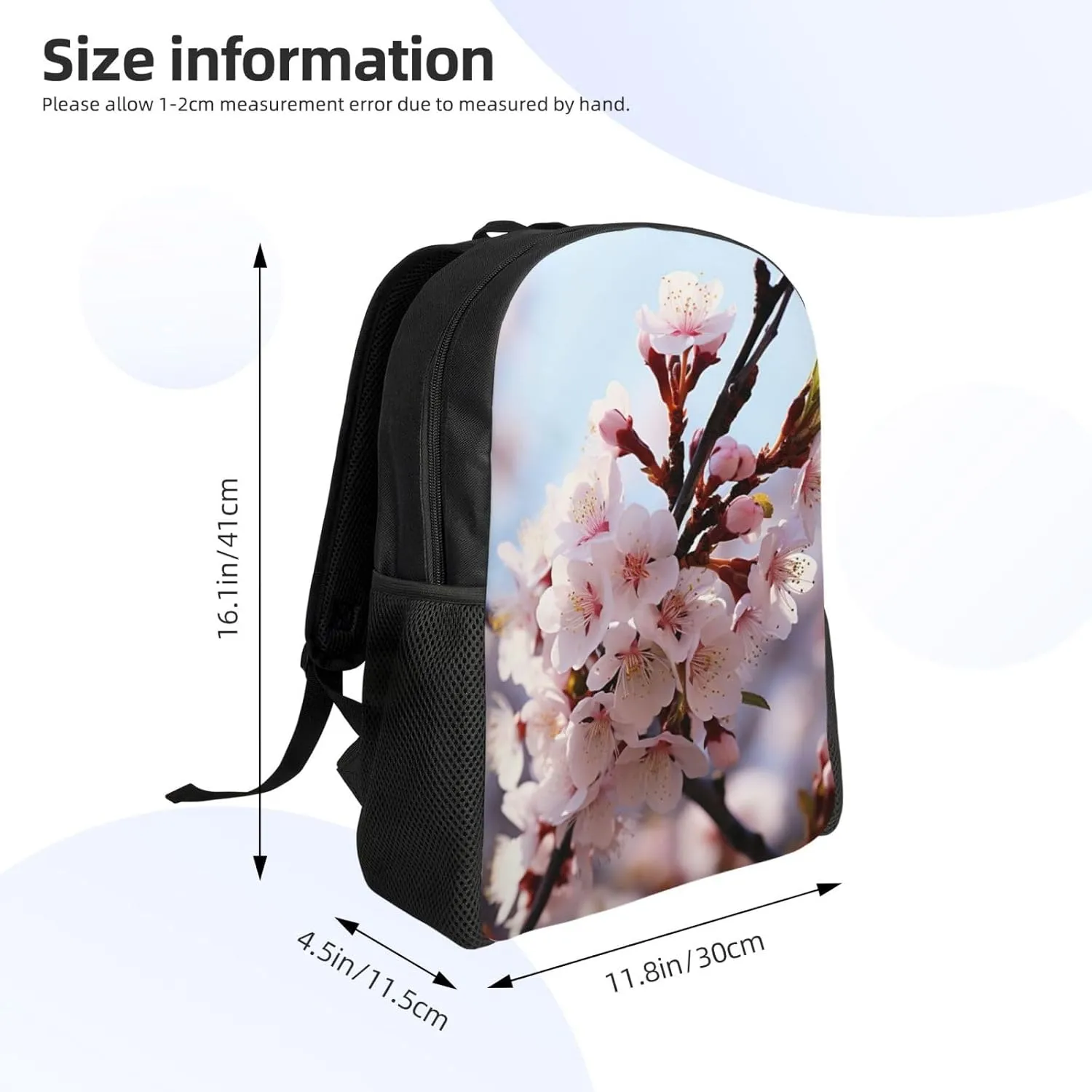 Travel Backpack Peach blossom Carry on Backpack Lightweight Business 16inches Laptop Backpack for Men Women