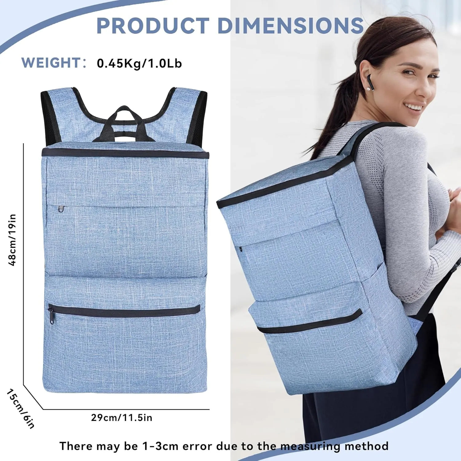 Travel Laptop Backpack, Business Backpack,Work Backpack Airline Approved for Men & Women 40L Water Resistant Laptop Bag Fits 17&14 Inch Laptop for Commuter Lightweight Work Bag Business Travel (blue)