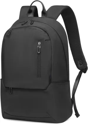 Travel Laptop Backpack, Carry On Backpack, TSA-Approved Water-Resistant Rucksack Nylon for Work Men Women Fits 16 Inch Notebook, Black
