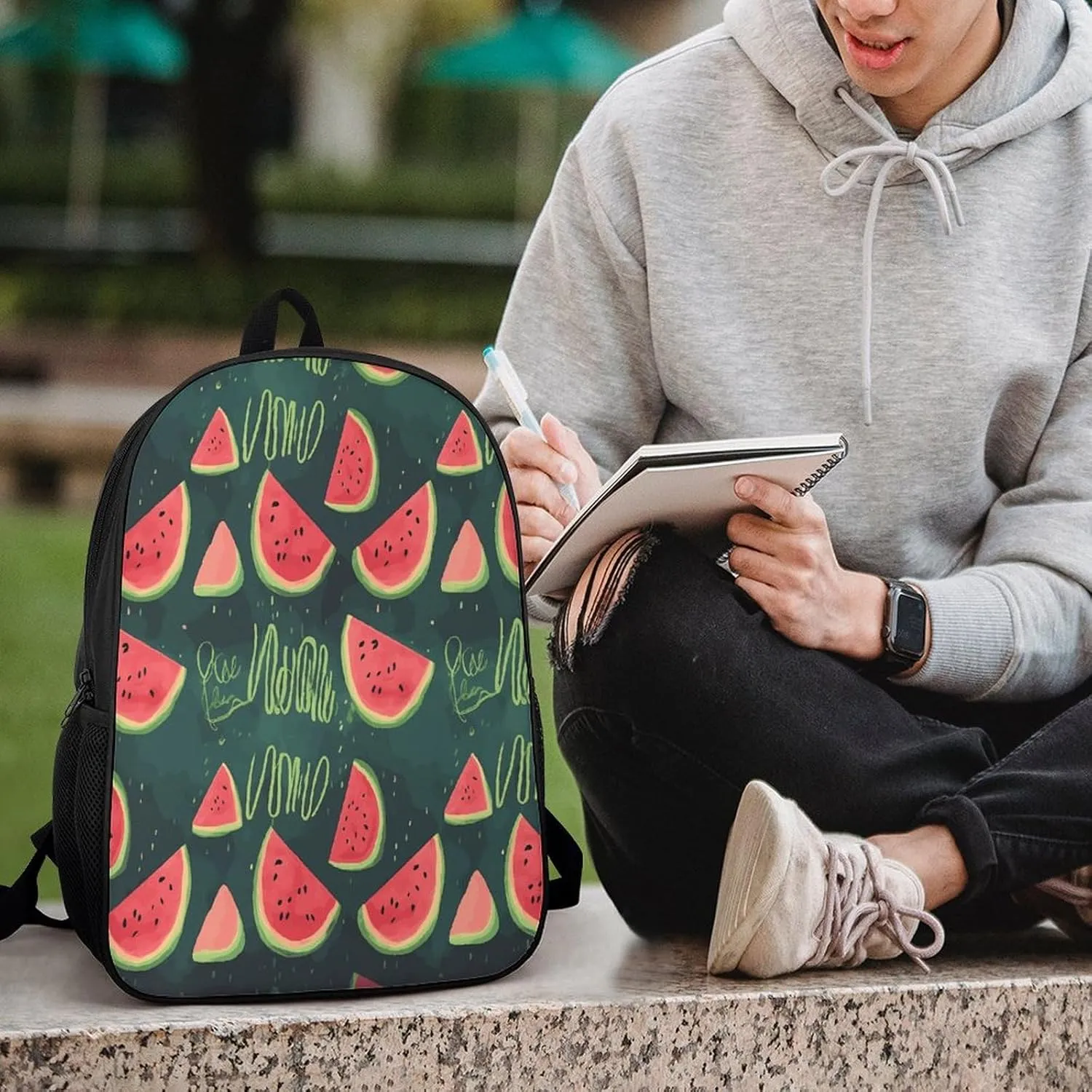 Travel Laptop Backpack Slim Durable Lightweight Back Pack Cute in A Melon Small Backpack For Women Men