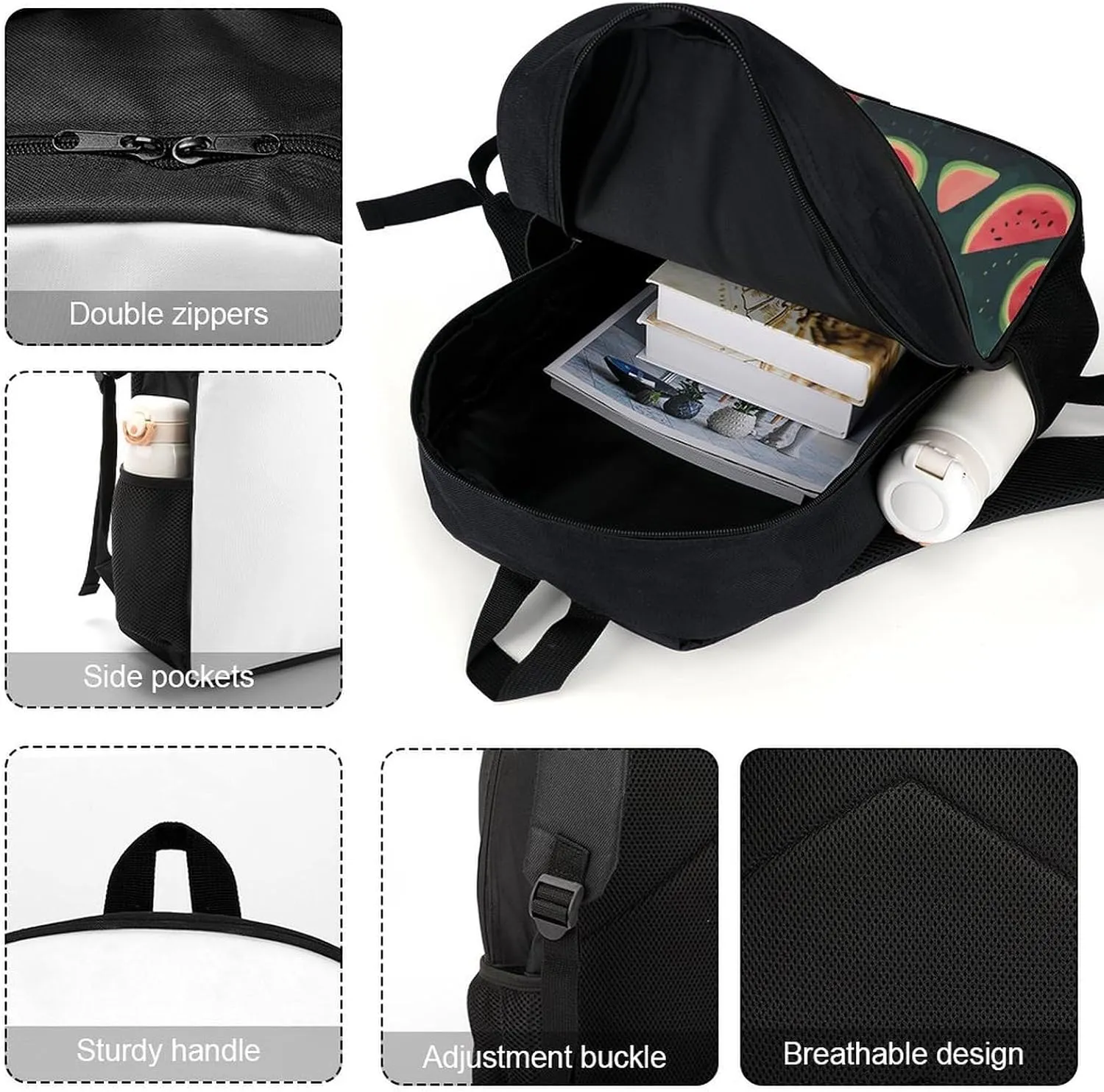 Travel Laptop Backpack Slim Durable Lightweight Back Pack Cute in A Melon Small Backpack For Women Men