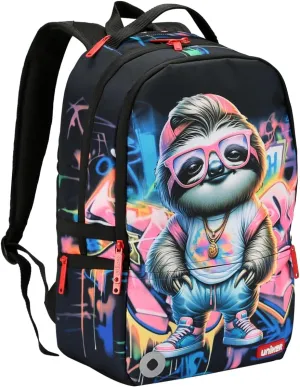 Travel Laptop Backpack,Graffiti Backpack for Work,Designer Laptop Backpack for 15.6 Inch,Water Resistant Bag (Urban Coolsloth)