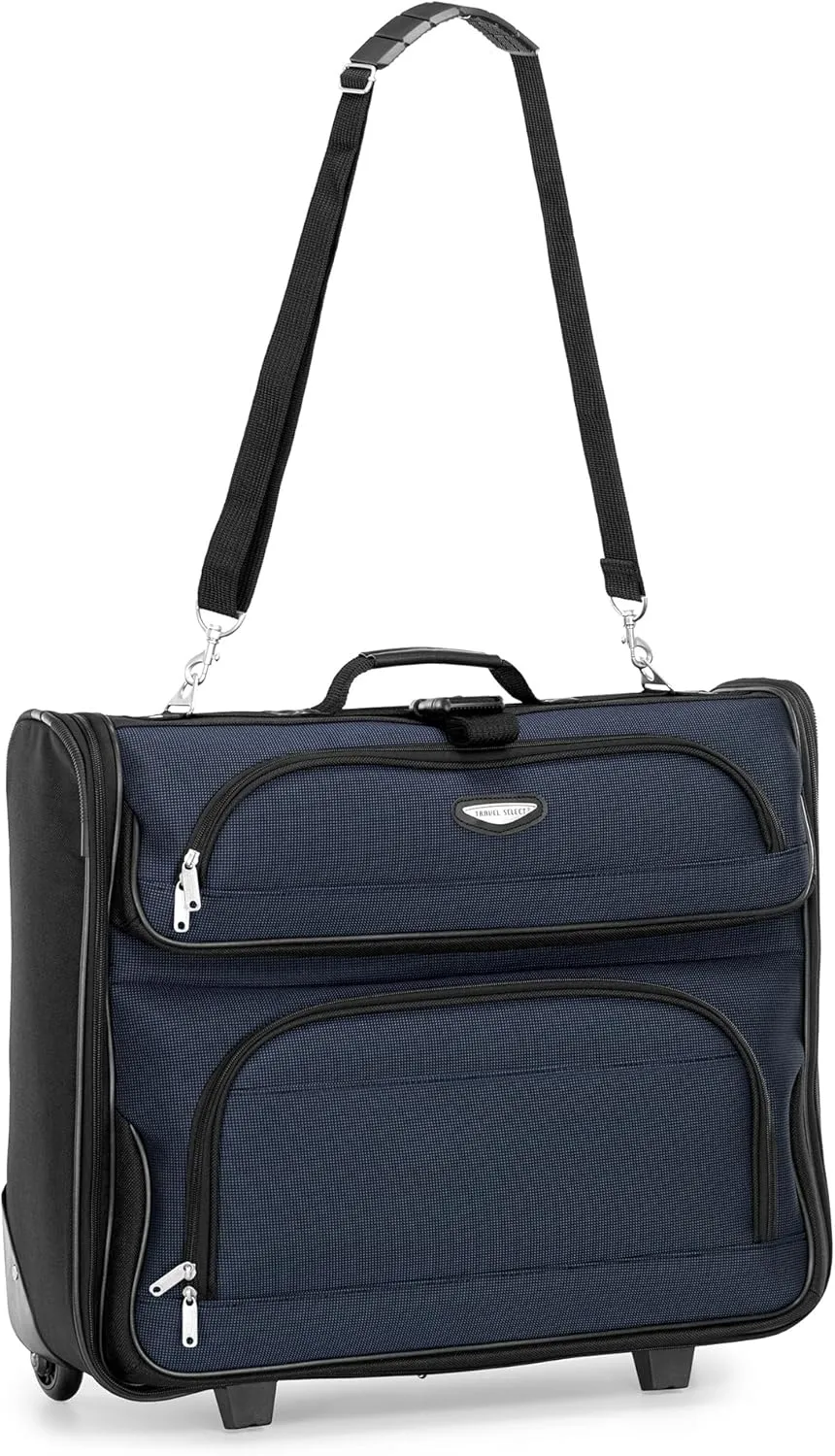 Travel Select Amsterdam Expandable Rolling Upright Luggage, Navy, Garment Bag