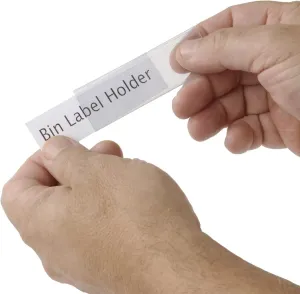 Tri-Dex Label Holder 1-1/4" x 3" for Stacking Bin, 25/Pk