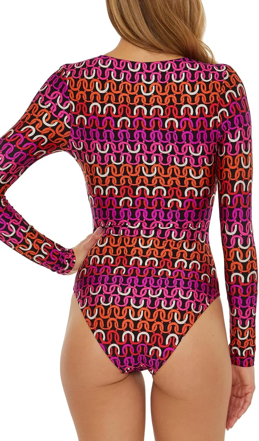 Trina Turk Women's Standard Echo Paddle One Piece Swimsuit, Plunge Neck, Bathing Suits