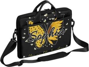 TropicalLife Personalized Laptop Bag 15 Inch Custom Sleeve Case with Handle Shoulder Strap Computer Messenger Bag