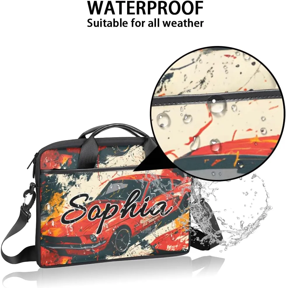 TropicalLife Personalized Laptop Bag 15 Inch Custom Sleeve Case with Handle Shoulder Strap Computer Messenger Bag