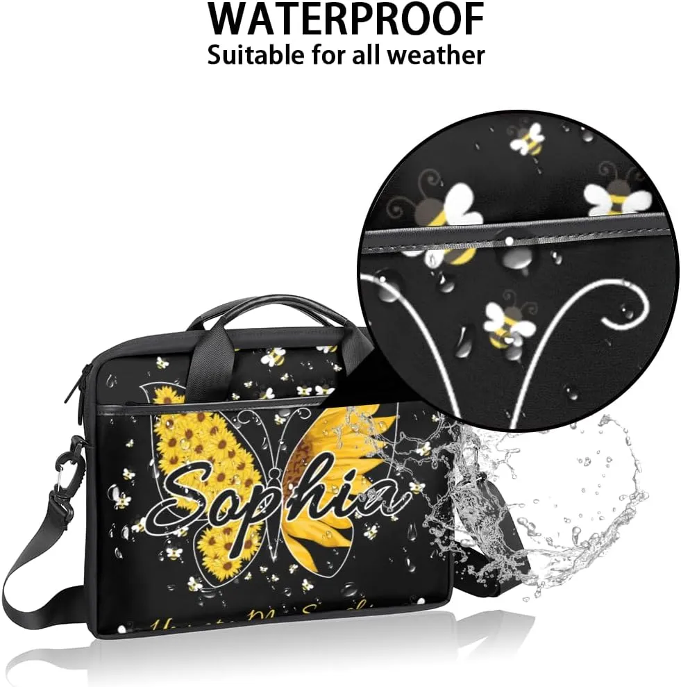 TropicalLife Personalized Laptop Bag 15 Inch Custom Sleeve Case with Handle Shoulder Strap Computer Messenger Bag