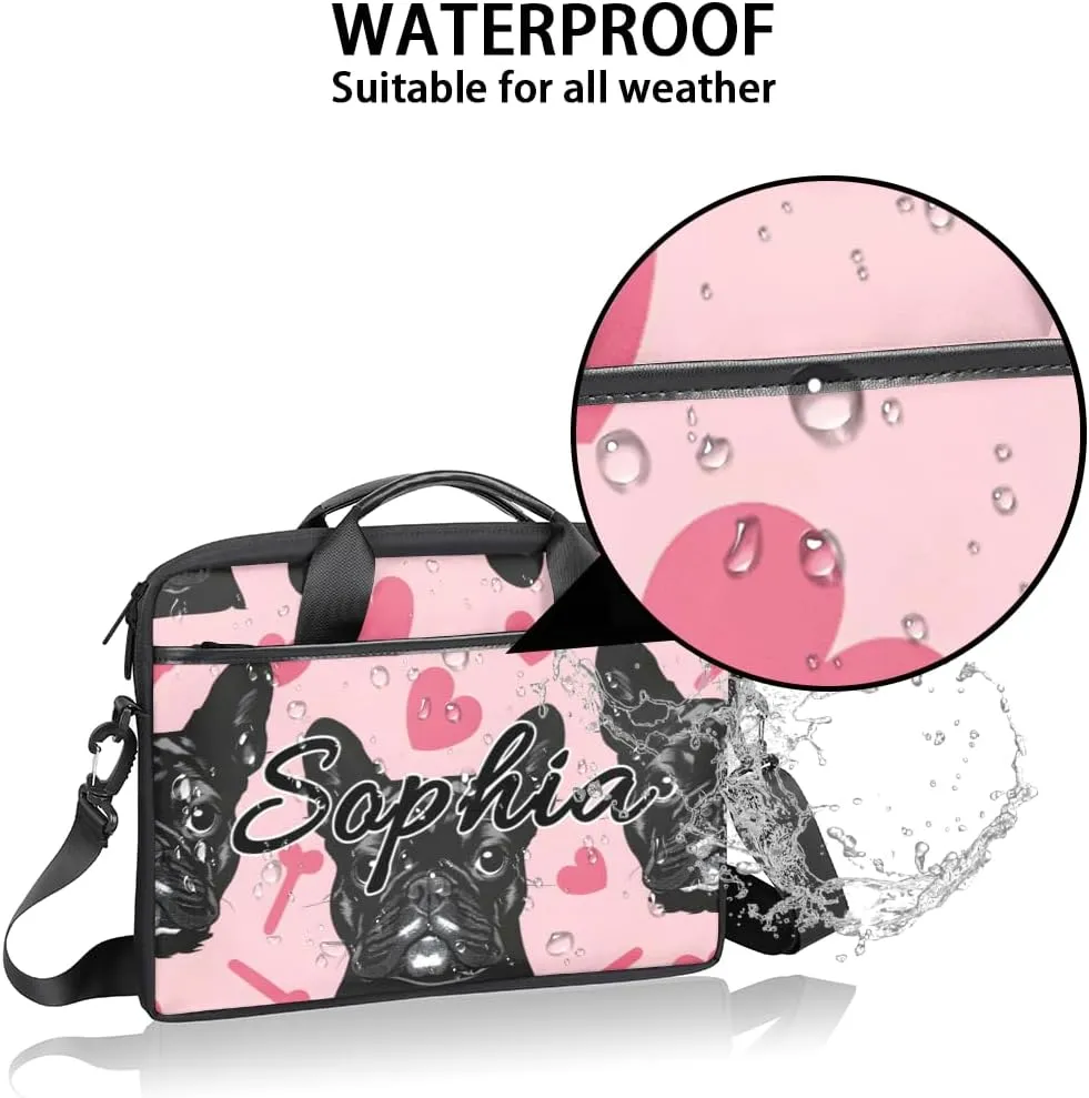 TropicalLife Personalized Laptop Bag 15 Inch Custom Sleeve Case with Handle Shoulder Strap Computer Messenger Bag