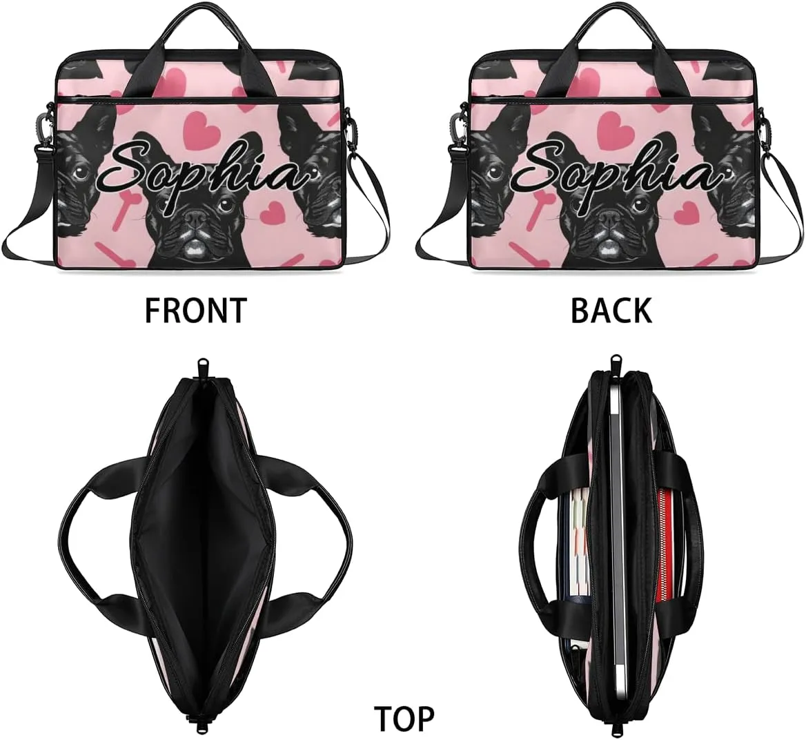 TropicalLife Personalized Laptop Bag 15 Inch Custom Sleeve Case with Handle Shoulder Strap Computer Messenger Bag