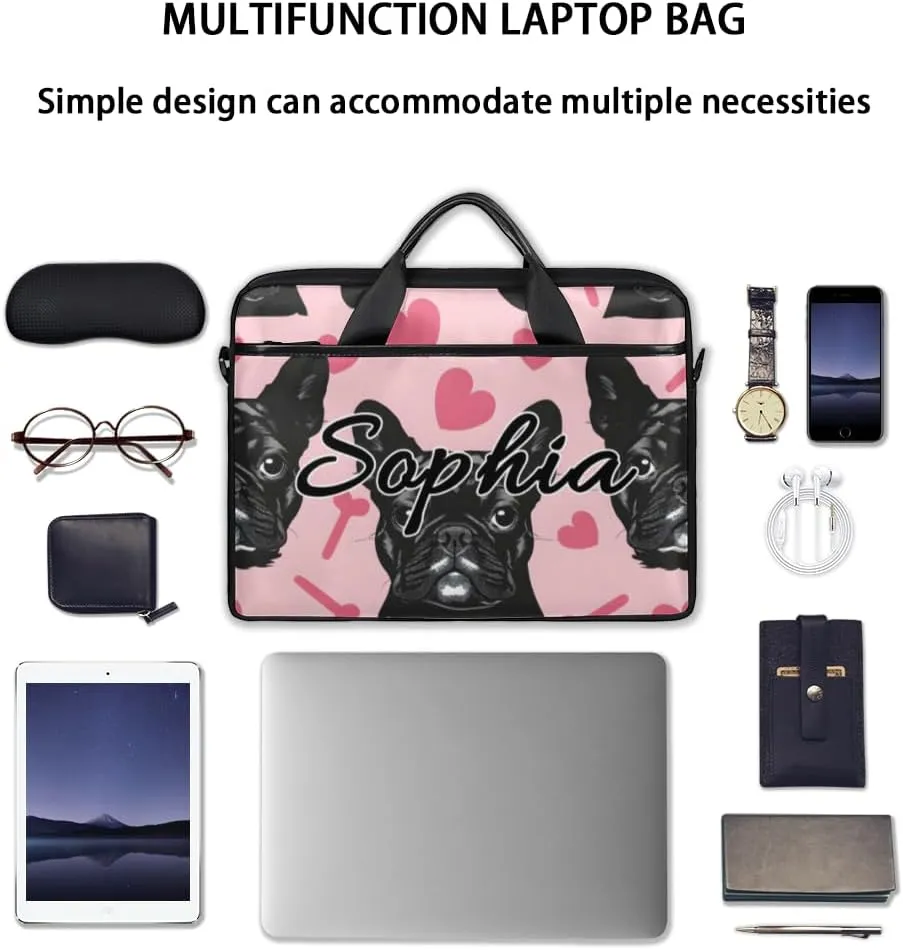 TropicalLife Personalized Laptop Bag 15 Inch Custom Sleeve Case with Handle Shoulder Strap Computer Messenger Bag