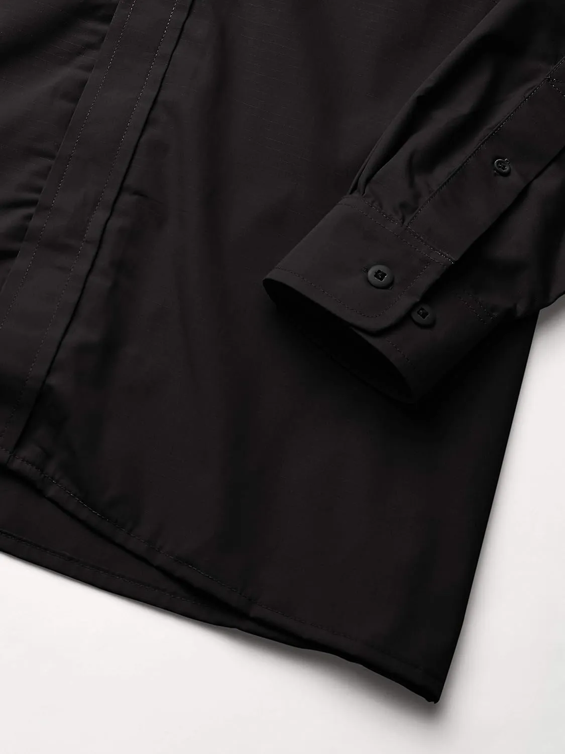TRU-SPEC 24-7 1051002 Men's Ultralight Long Sleeve Uniform Shirt, Polyester Cotton Rip-Stop, X-Small Regular, Black