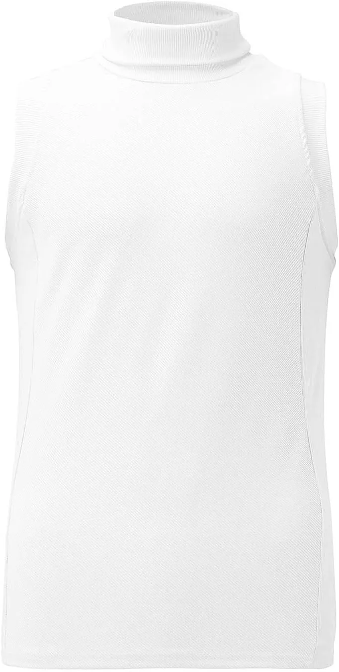 Turtleneck Men Sleeveless Crew Neck Knit Oversized Funny Tops Big and Tall Fashion Summer Compression Fit Trendy Tanktops