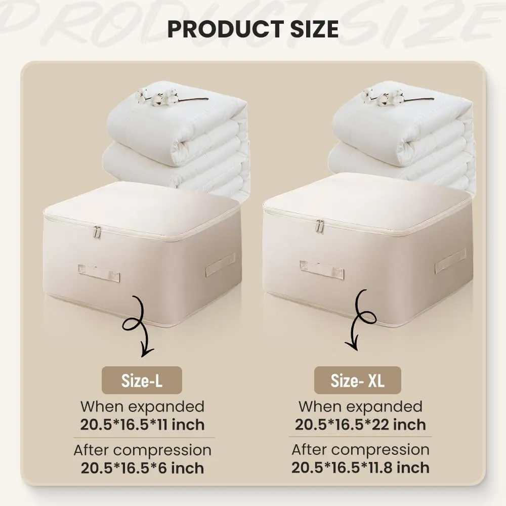 Ultra Space Saving Self Compression Organizer, 2024 New Heavy Duty Self Compression Moving Organizer Bags, Premium Comforter Storage Bag Packaging Cube Bedding Storage Bag (Pink, X-Large)