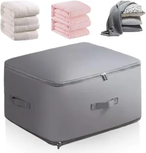 Ultra Space Saving Self Compression Organizer, 2024 New Propositiony Ultra Space Saving Self Compression, Storage Tote for Space Saving Compression Moving Organizer Bags for Blankets (Grey, X-Large)
