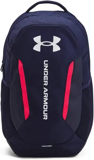 Under Armour Unisex-Adult Hustle 6.0 Backpack, (412) Midnight Navy/Midnight Navy/White, One Size Fits Most
