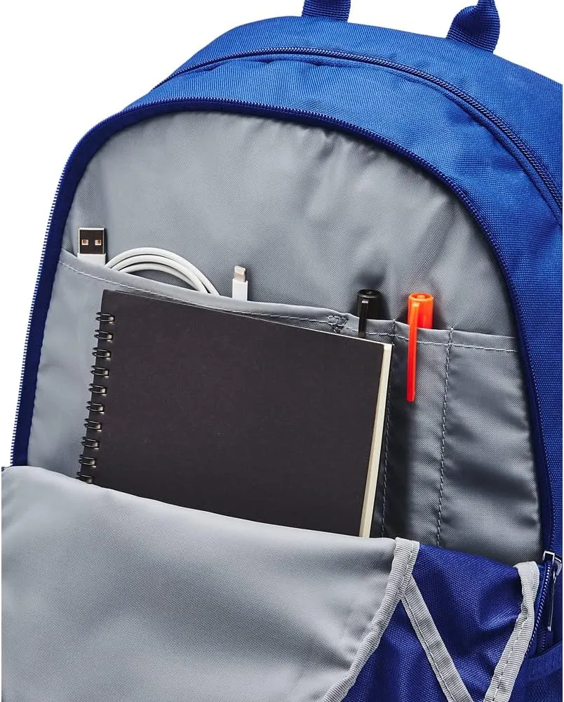 Under Armour Unisex Hustle 5.0 Team Backpack, (400) Royal/Royal/Metallic Silver, One Size Fits All