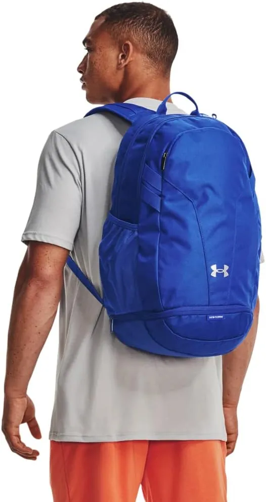 Under Armour Unisex Hustle 5.0 Team Backpack, (400) Royal/Royal/Metallic Silver, One Size Fits All