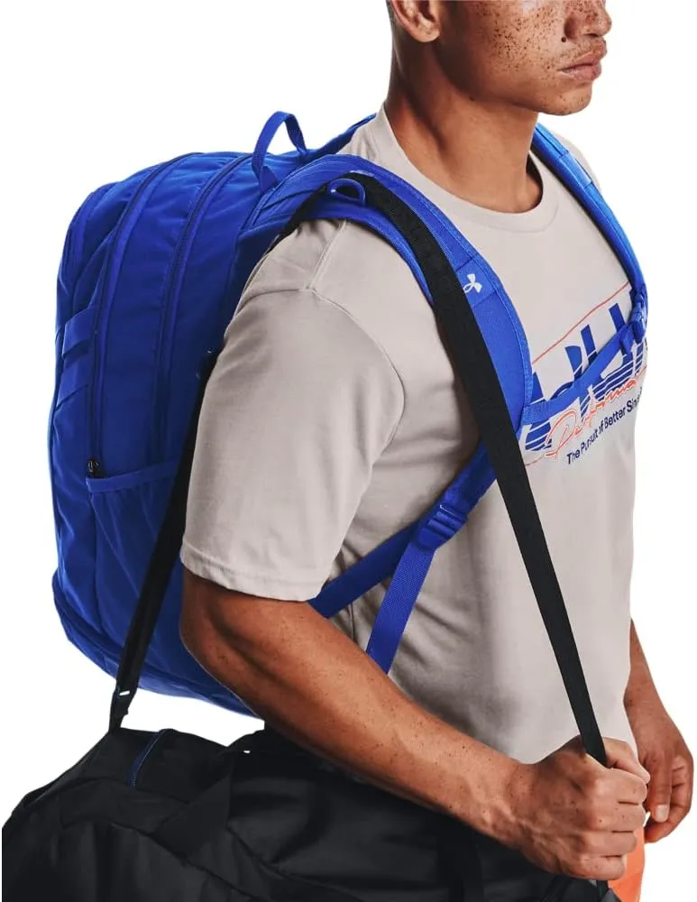 Under Armour Unisex Hustle 5.0 Team Backpack, (400) Royal/Royal/Metallic Silver, One Size Fits All