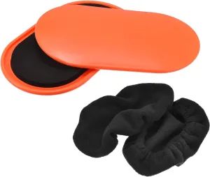 uxcell Exercise Core Sliders, Oval Glider Discs with Feet Covers, Dual Sided Usage in Home Gym for Full Body Workout