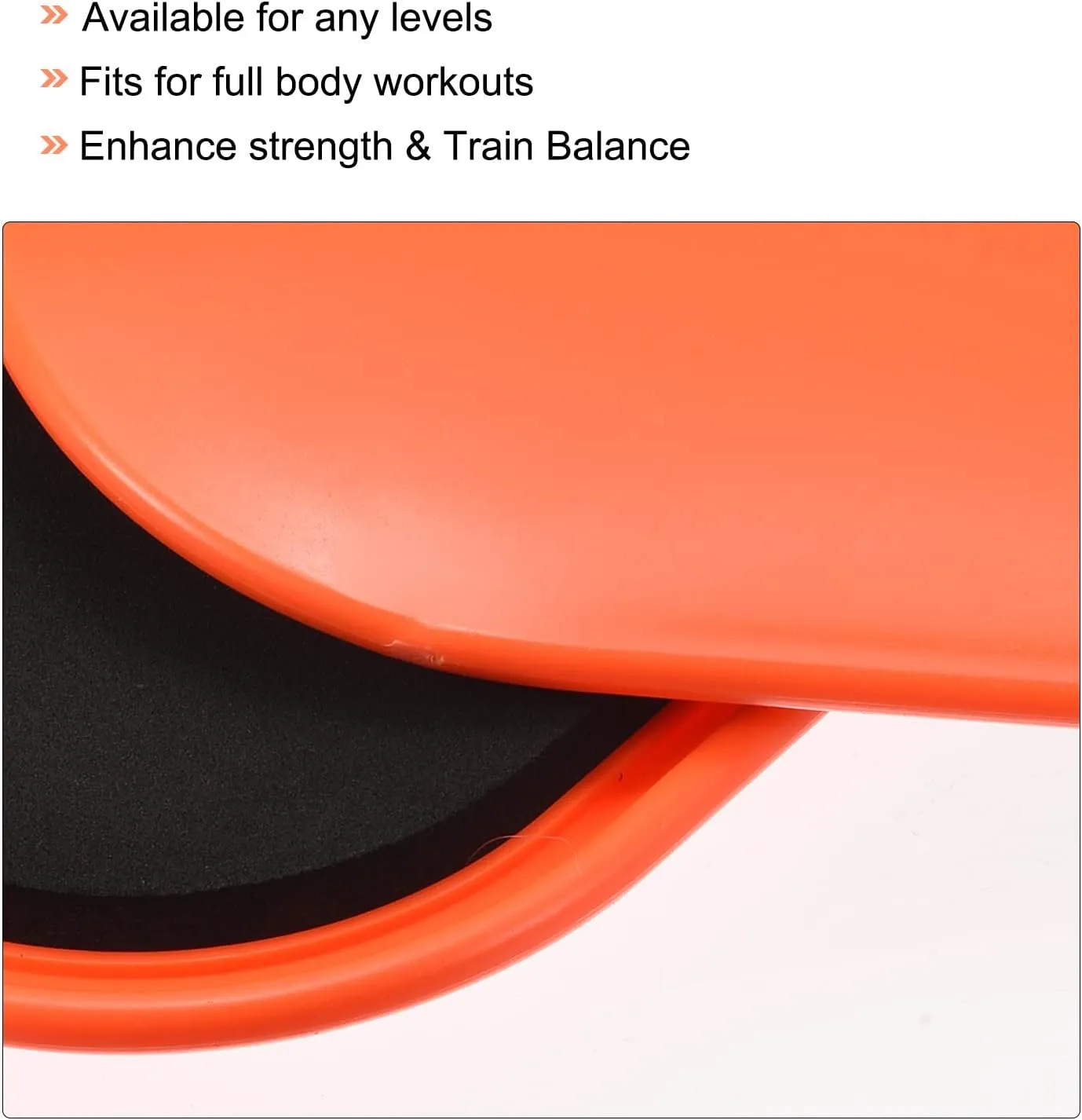 uxcell Exercise Core Sliders, Oval Glider Discs with Feet Covers, Dual Sided Usage in Home Gym for Full Body Workout