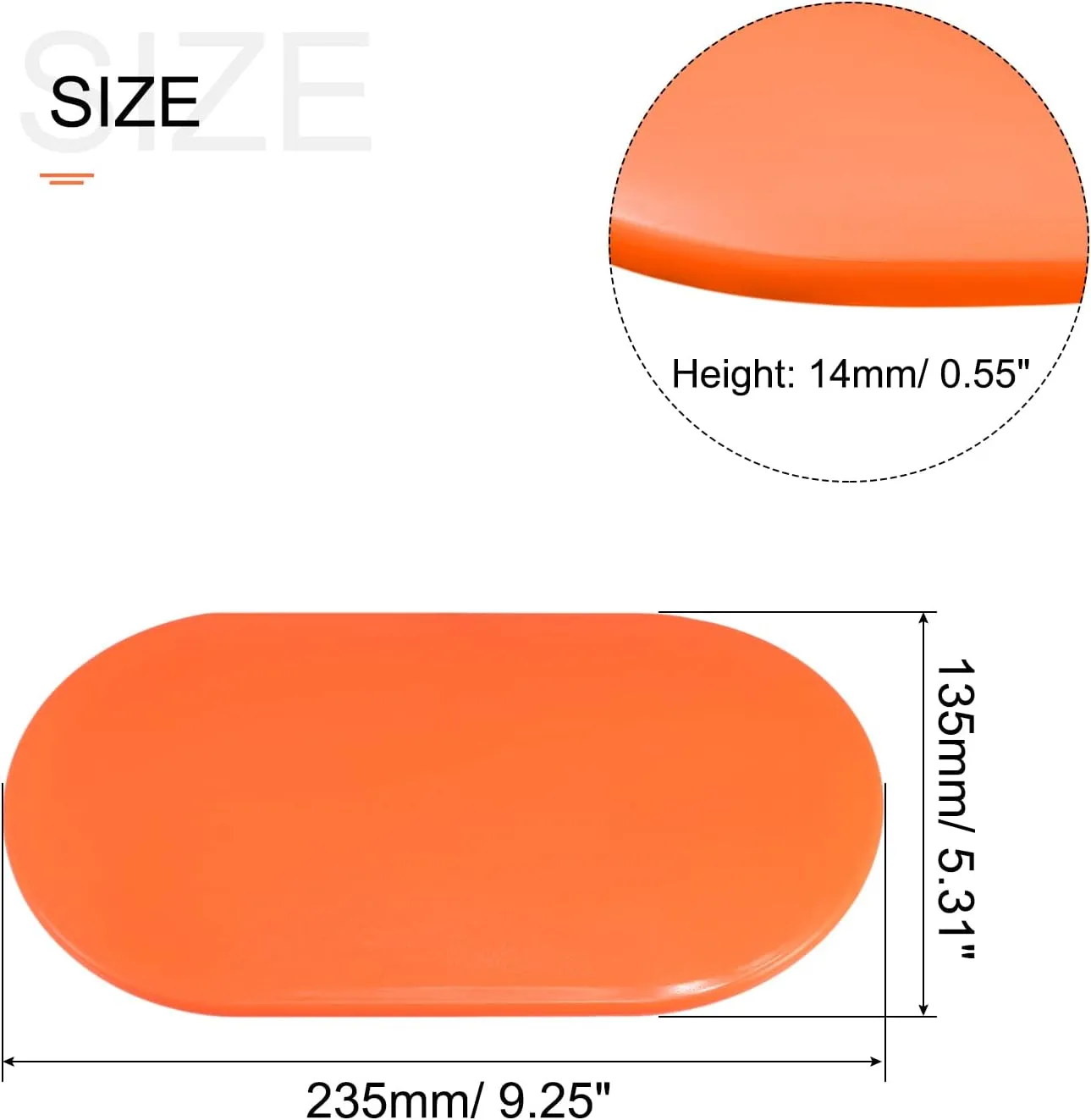 uxcell Exercise Core Sliders, Oval Glider Discs with Feet Covers, Dual Sided Usage in Home Gym for Full Body Workout