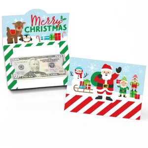 Very Merry Christmas - Holiday Santa Claus Party Money And Gift Card Holders - Set of 8