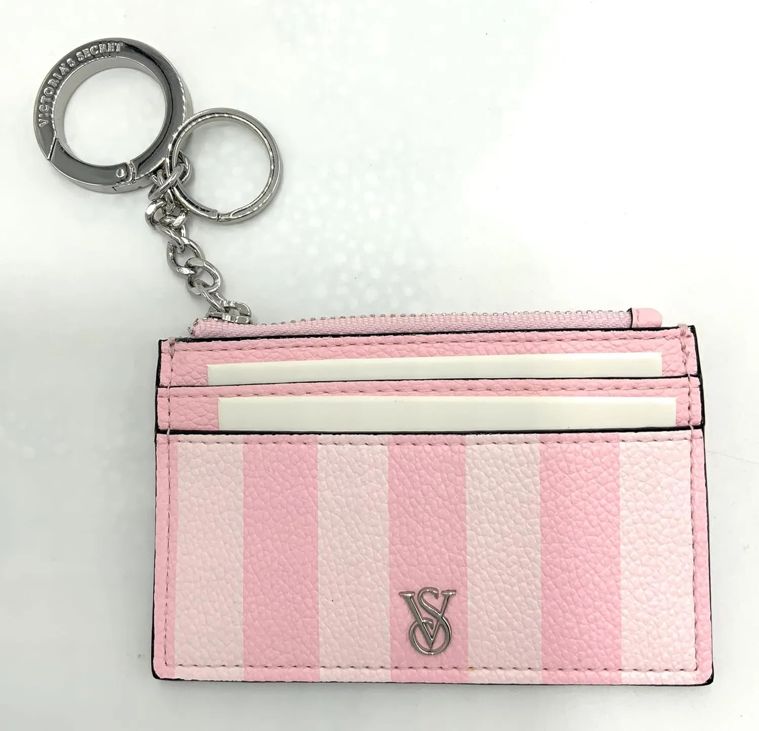 Victoria's Secret The Victoria Card Case Keychain (Lt. Pink/Pink)