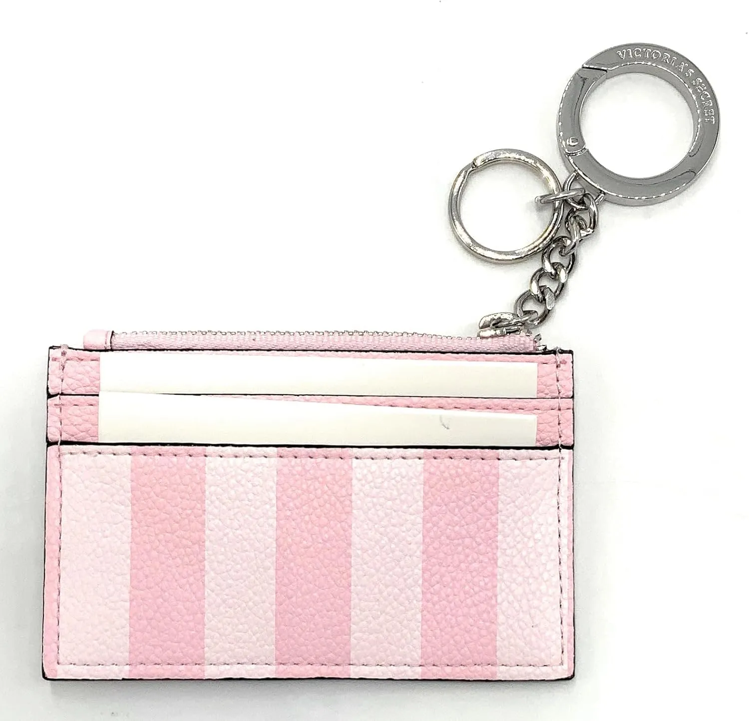 Victoria's Secret The Victoria Card Case Keychain (Lt. Pink/Pink)