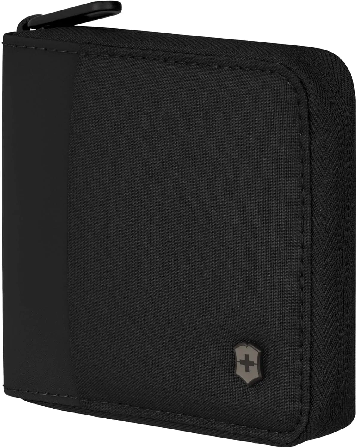 Victorinox Travel Essentials, Zip-Around Wallet, RFID Wallet with Bill Compartment, Card Slots, ID Window and Coin Pocket - Black