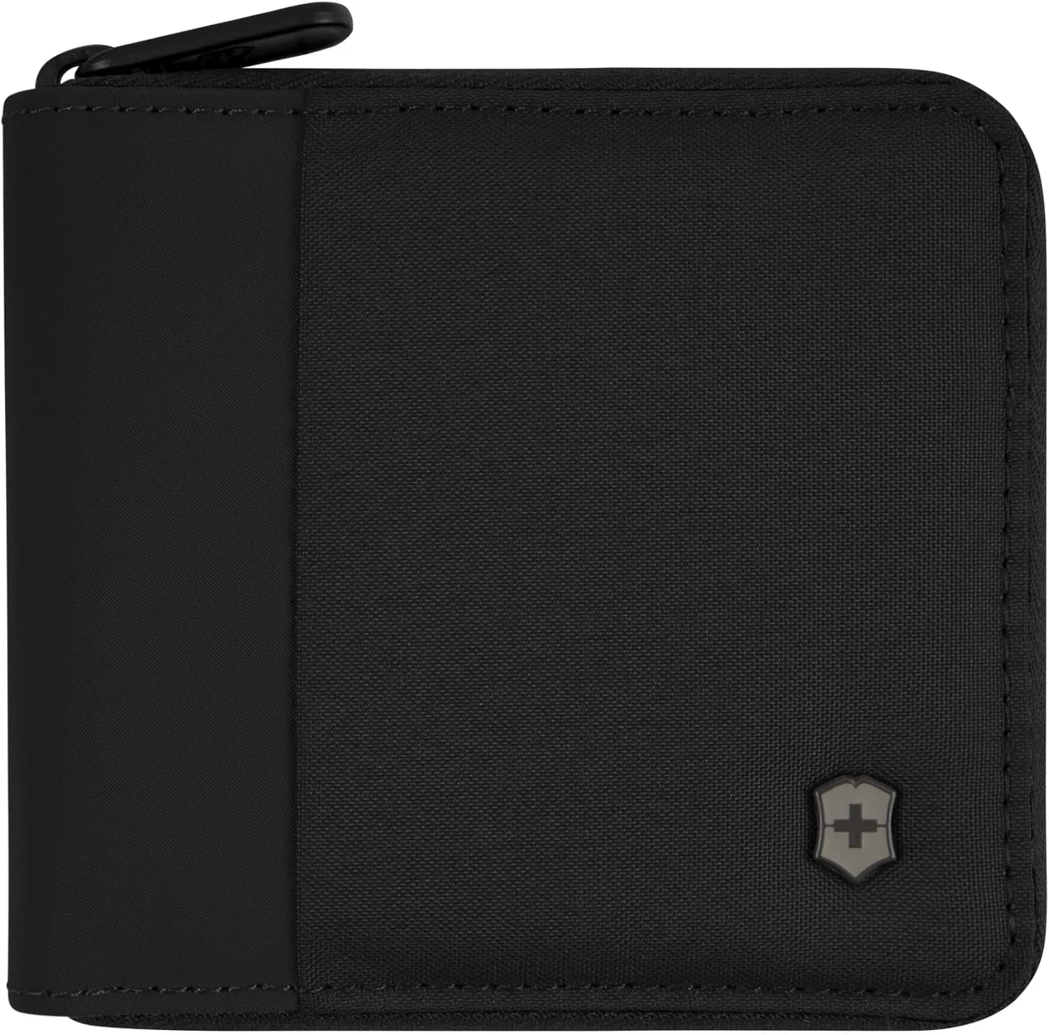 Victorinox Travel Essentials, Zip-Around Wallet, RFID Wallet with Bill Compartment, Card Slots, ID Window and Coin Pocket - Black