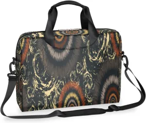 Vintage Impressionism Circles Laptop Bag 16 Inch with Shoulder Straps & Handle Water-Resistant Durable Messenger Bag for Men Women Business Office Travel Gifts