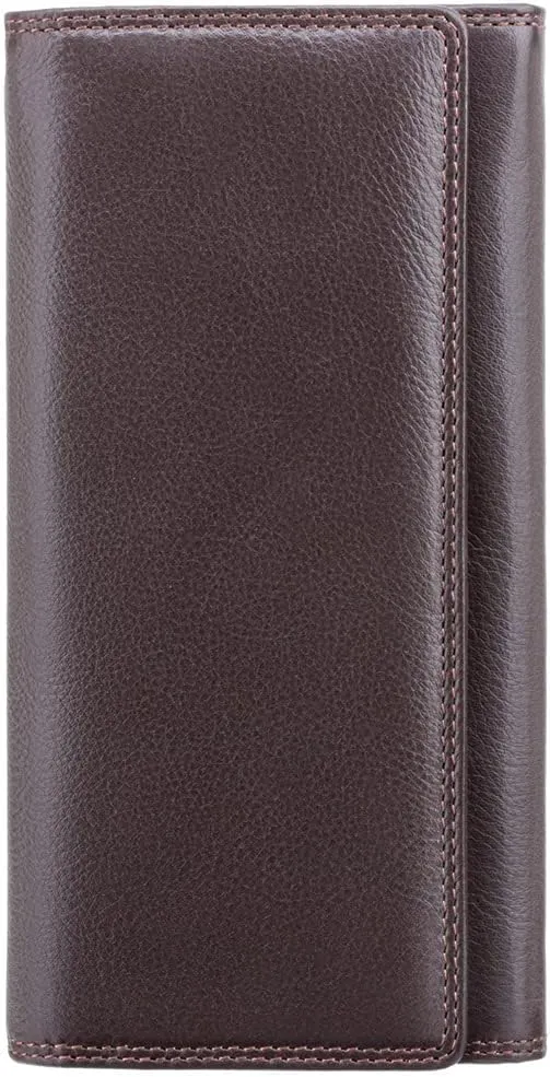 Visconti Heritage-35 Soft Leather Large Ladies Purse Wallet (Brown)
