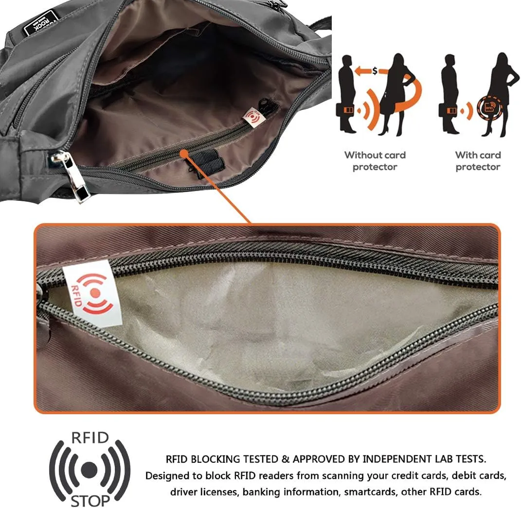 VOLGANIK ROCK Crossbody Bags for Women RFID Lightweight Travel Shoulder Bag Waterproof Nylon purses and handbags Pocketbook