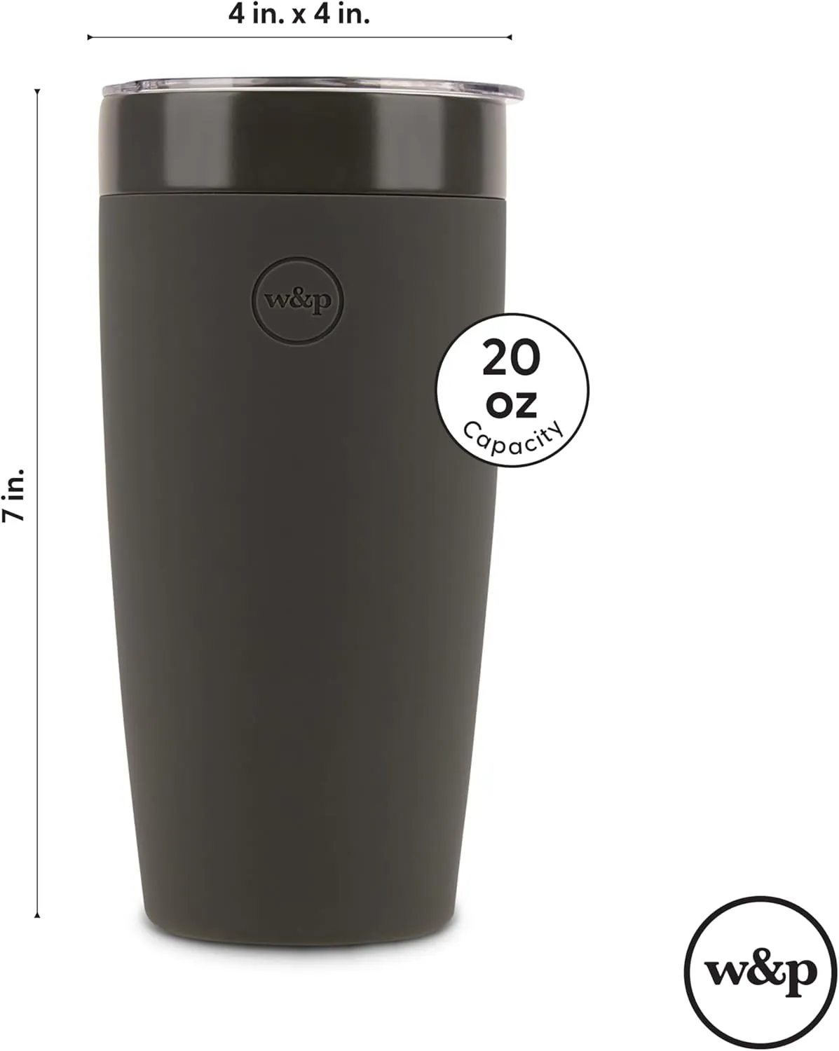 W&P Porter Insulated Tumbler 20 oz | No Metallic Aftertaste Ceramic Coated for Water, Coffee, & Tea | Wide Mouth Vacuum Insulated | Dishwasher Safe, Cream Terrazzo