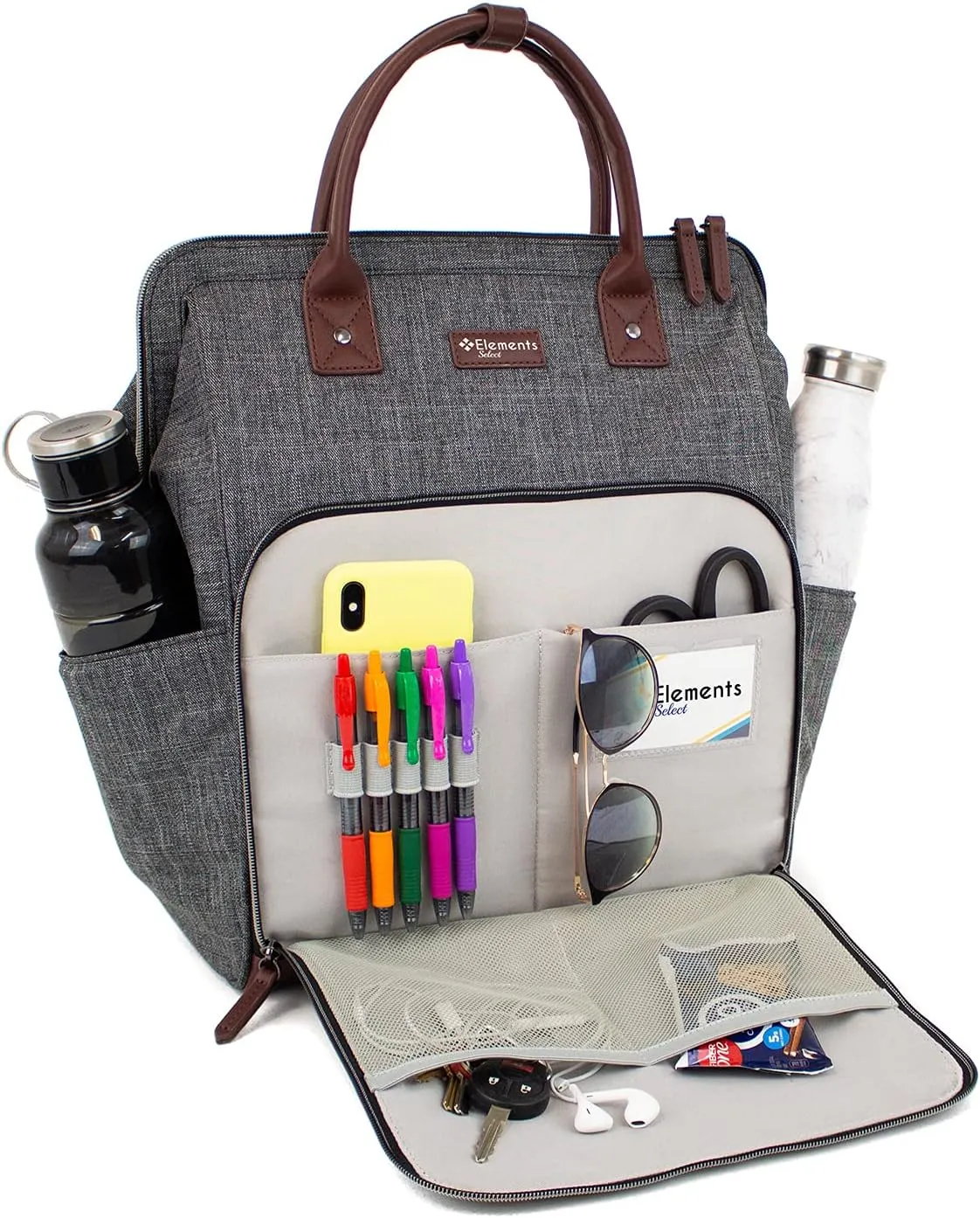 Water-Resistant Medical Clinical Teacher Nurse Bag for Work and Nursing Student Backpack Elements Select ES2806