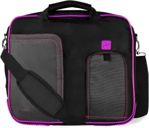 Water-Resistant Nylon Laptop Shoulder Messenger Bag for Professionals - Organized Multi-Compartment Tote for 12" Computers