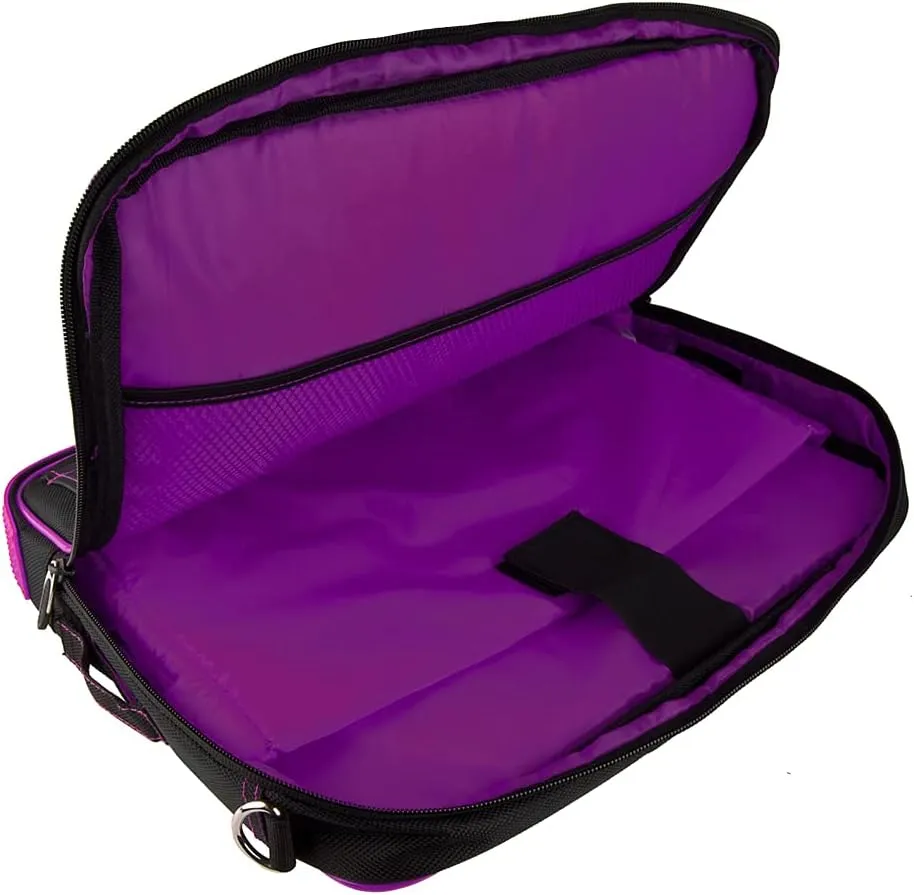Water-Resistant Nylon Laptop Shoulder Messenger Bag for Professionals - Organized Multi-Compartment Tote for 12" Computers
