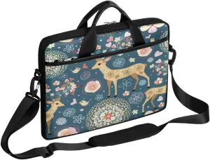 Welsh Corgi Laptop Bag for Women Men 13-15 Inch Computer Briefcase Bag Lightweight Notebook Shoulder Messenger Bag